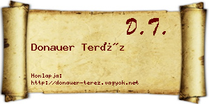 Donauer Teréz névjegykártya